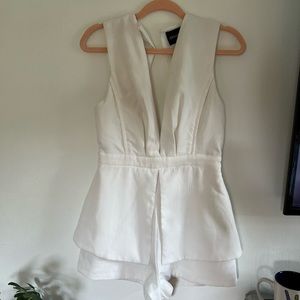 White romper. Very thick material.